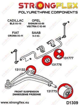 Front anti roll bar bush SPORT, 131776A