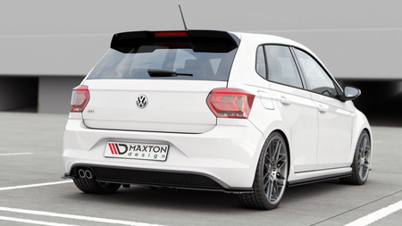 Splitter Volkswagen Polo VI GTI Rear Central with Diffuser Gloss Black