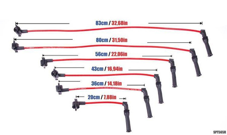 Przewody zapłonowe PowerTEC FORD SCORPIO I II 2.9L V6 COSWORTH 91-98 Czerwone
