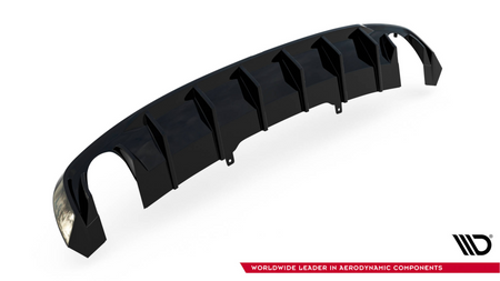 Diffuser Audi A4 S-line B9 Rear Valance Version with single exhaust tips