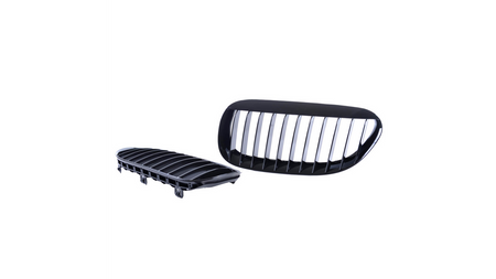 Grill BMW 6 E63 E64 pojedyncze żeberka Gloss Black