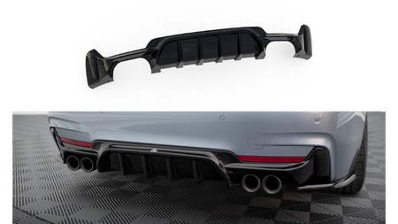 Diffuser BMW 4 F32 F36 F33 M-Pack Rear Valance Double Exhaust Version both side Gloss Black