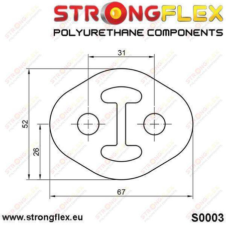 Exhaust mount hanger 31mm