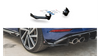 Splitter Volkswagen Golf 7 Facelift R Tył Boczne Racing Durability Red + Gloss Flaps