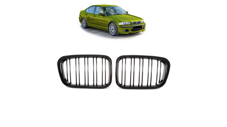 Grill BMW 3 E46 Compact Dual Line Gloss Black