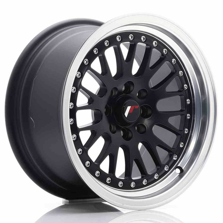 JR Wheels JR10 15x8 ET20 4x100/108 Matt Black w/Machined Lip