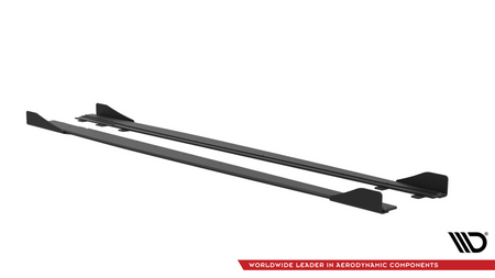 Diffuser Audi A3 8V S-Line Side Skirts Street Pro Black + Gloss Flaps