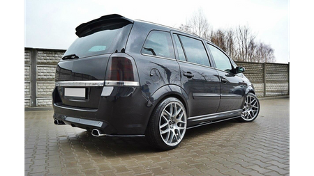 Splitter Opel Zafira B OPC VXR Tył Boczne Gloss Black