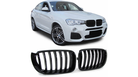 Grill BMW X3 F25 X4 F26 single rim Gloss Black