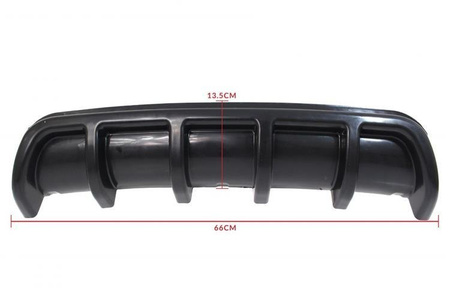 Universal Car Rear Bumper Diffuser Black