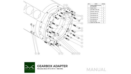 Adapter Mercedes-Benz V6 M112 V8 M113 - Manual BMW (M50-M57)