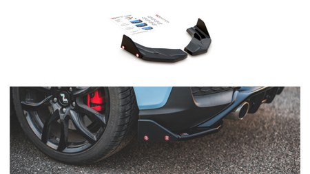 Splitter Hyundai I30 III N Rear Side v.7 + Flaps Gloss Black