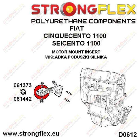 Motor mount inserts (timing gear side) SPORT