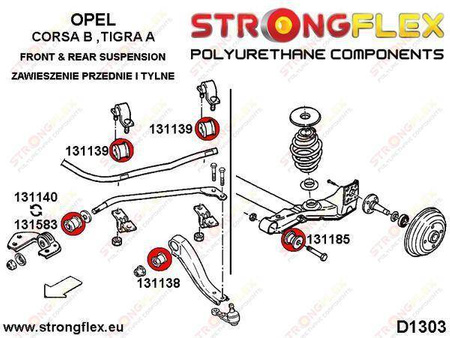 Front & rear suspension bush kit SPORT