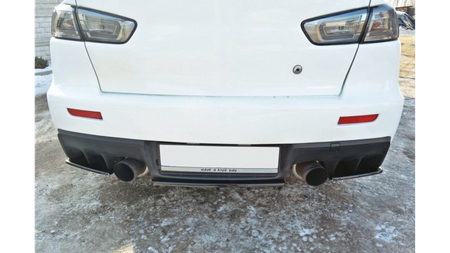 Splitter Mitsubishi Lancer Evo X Rear Central with Diffuser Gloss Black