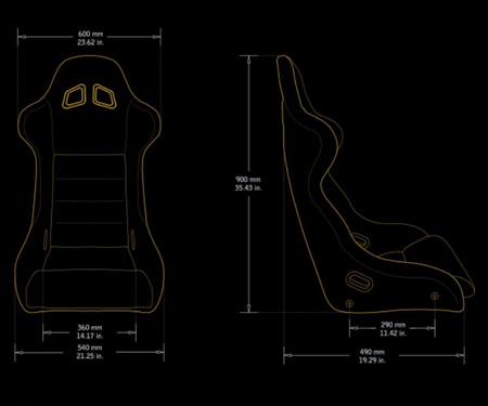 Fotel Sportowy Bimarco Cobra PRO Welur Black FIA