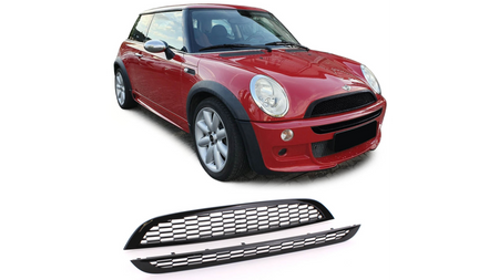 Grill MINI R50 R53 JCW Gloss Black