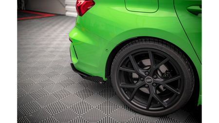 Splitter Audi RS3 8Y Tył Boczne Street Pro Black + Gloss Flaps