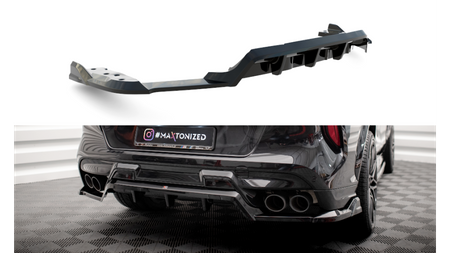 Splitter BMW X6 F86 M-Pack Rear Central with Diffuser Gloss Black