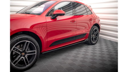 Dokładka Porsche Macan I Facelift Progi Gloss Black