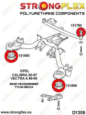 Rear carrier diff mount bush SPORT, 131784A