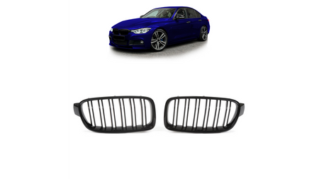 Grill BMW 3 F30 F31 podwójne żeberka Gloss Black