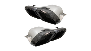 Exhaust Tail Pipes Black suitable for MERCEDES C-Class (W205) Sedan (S205) T-Model (A205) Convertible (C205) Coupe GLE Coupe (C292) S-Class (W222) Pre-Facelift 2015-2018