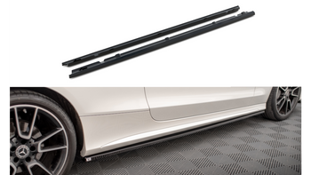 Diffuser Mercedes-Benz C C205 Facelift Side Skirts Gloss Black