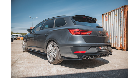Splitter Seat Leon Cupra III Facelift Sportstourer Tył Boczne v.3 Gloss Black