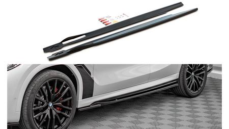 Diffuser BMW X6 G06 F96 M-Pack Side Skirts Gloss Black