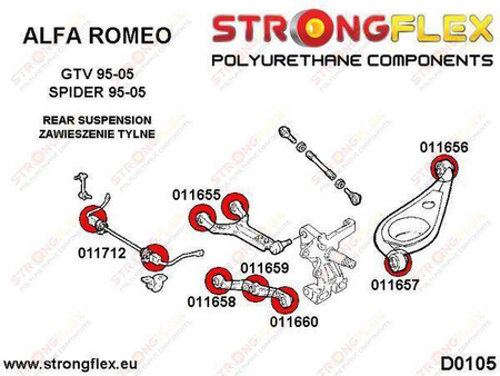 Rear lower inner swing arm bush