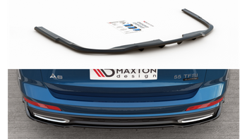 Splitter Audi A6 C8 S-Line Avant Rear Central with Diffuser Gloss Black