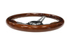 Steering wheel 350mm Wood Silver