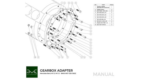 Adapter Mercedes-Benz V6 M112 V8 M113 - Manual BMW (M50-M57)