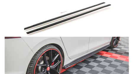 Diffuser Volkswagen Golf 8 GTI GTE GTI Clubsport R-Line Side Skirts Racing Black