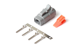 Plug and pins - male connector Deutsch DTM-4 (7.5 Ampera).