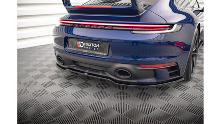 Central Rear Splitter (with vertical bars) V.1 Porsche 911 Carrera Aero / Carrera GTS 992 Gloss Black