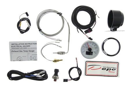Depo Gauge WBL 4in1 60mm - Exhaust Temp, Volt, Oil Press, Temp