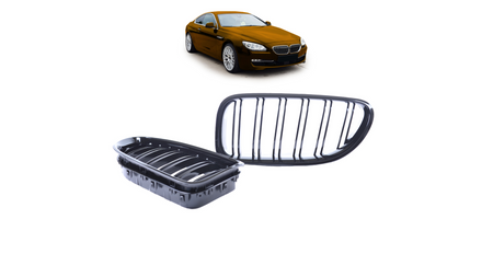 Grill BMW 6 F13 F12 F06 podwójne żeberka Gloss Black