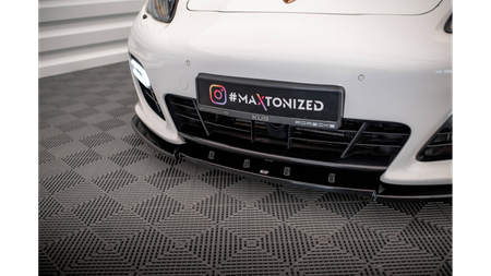 Splitter Porsche Panamera Turbo Sport Design Package 970 przód v.1 Gloss Black