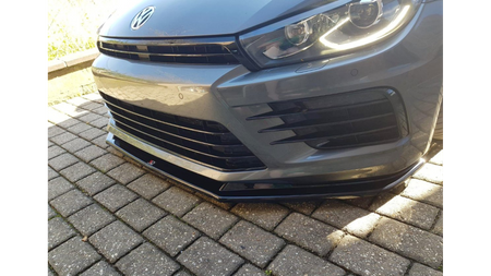 Splitter Volkswagen Scirocco III Facelift R przód v.1 Gloss Black