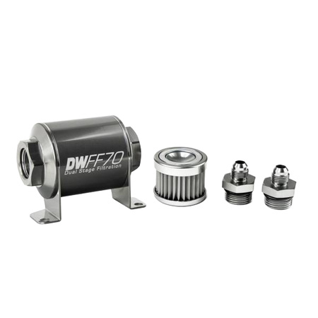 DeatschWerks Universal in-line fuel filter 5 micron AN6 70mm