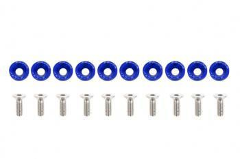 Decorative screws washers M6x1.0 15mm JDM Blue