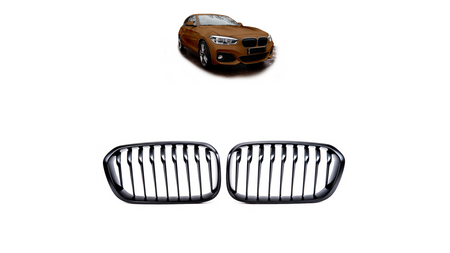 Grill BMW 1 F20 F21 Facelift pojedyncze żeberka Matt Black