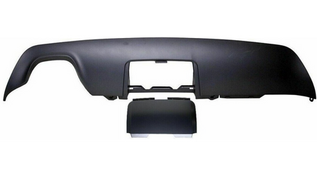 Diffuser BMW 5 E60 E61 Rear Matt Black with Trailer hitch Cover