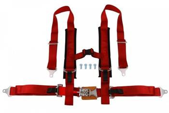 Racing seat belts 4p 2" Red - Offroad