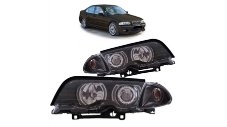 Headlights Halogen Black CCFL suitable for BMW 3 (E46) Sedan Touring Pre-Facelift 1998-2001