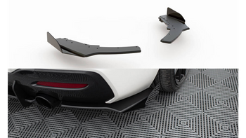 Splitter BMW 1 F20 M140i Tył Boczne Racing Durability v.2 Black + Gloss Flaps