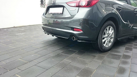 Splitter Mazda 3 III Facelift Rear Central with Diffuser Gloss Black