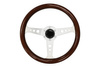 Steering wheel 350mm Wood Silver